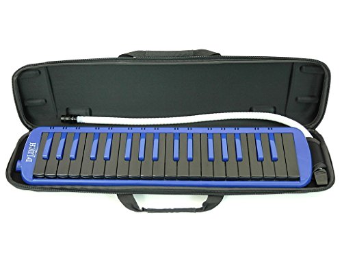 D'Luca M37-EVA-BL Blue 37 Key Jungle Melodica with EVA Carrying Case