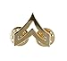Police Fire EMS Army Collar Brass Pins Insignia Emblem Badges (Assorted Styles) (Corporal - Gold)