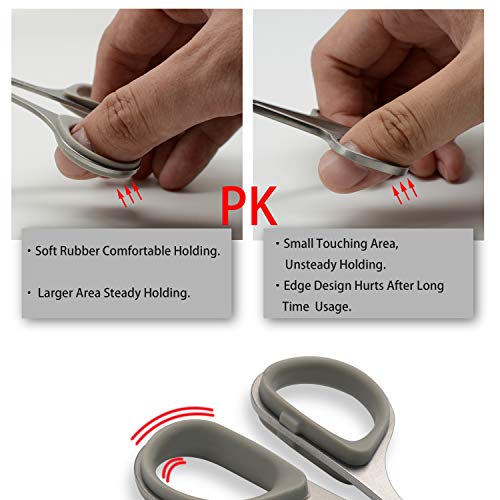 Stainless Steel Mustache Beard Facial Hair Trimming Scissor Set with Safety Cover
