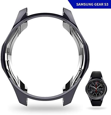 UBOLE Case for SAMSUNG Gear S3, Shock-proof and Shatter-resistant Protective shell TPU Cover Case for Samsung Gear S3 Frontier/Classical and Galaxy Watch 46mm Smartwatch (Gray)