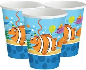 Ocean Buddies Cups - 255ml Paper Party Cups (Pack of 8)
