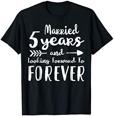 5th Wedding Anniversary Gift T-shirt For Him Her Couples