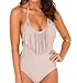 Hanson V28 Padded One Piece Fringed Swimsuit Swimwear Monokini