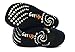 Black / Purple Yoga Socks for Women with Non Slip - Skid Grip. Also Ideal for Pilates, Barre, Ballet or as Slipper Socks