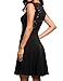 Beyove Women's Elegant Lace A-Line Sleeveless Pleated Cocktail Party Dress