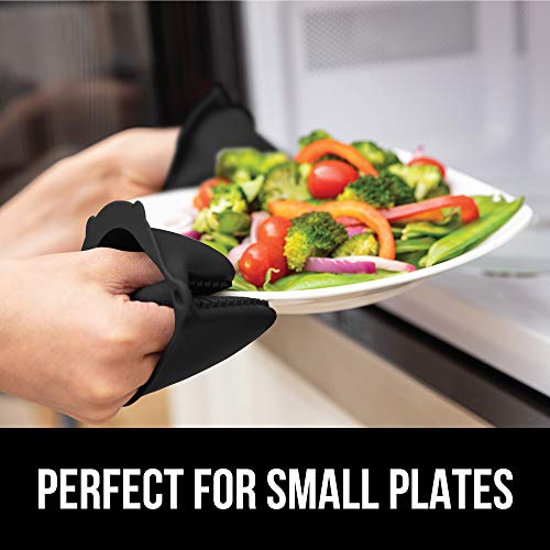 Gorilla Grip Premium Mini Silicone Oven Potholder Mitts, 2 Pack, Heat