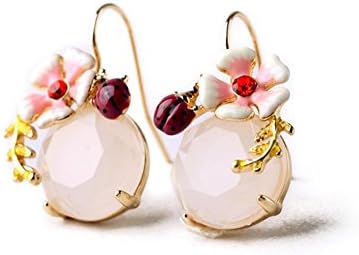 Kaariag Punkin Colour Ceramic Glaze Dew Entomic Cute Earrings(0.7"0.5")