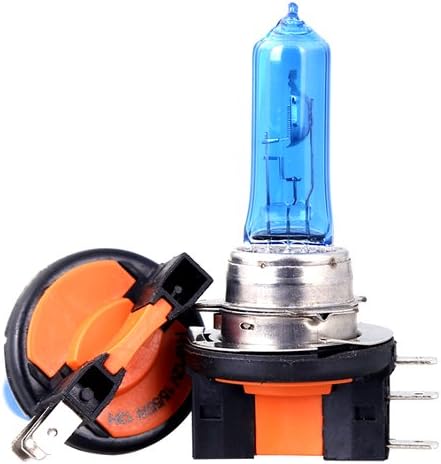 2 x H15 15/55w Super White Ultra Bright Headlight Bulbs 12V Xenon Look, Halogen Upgrade Car Vehicle (1 Pair)