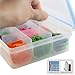 GMS 12 Compartment Travel and Storage Pill Organizer - Durable BPA-Free Spill-Proof Plastic, with Small and Large Compartments Moisture-Proof Silicone Seal Design and Clear Display for Easy Removal