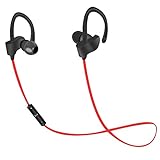 Bluetooth Headphones,Aumy V4.1 In-Ear Wireless Stereo Noise Cancelling Headsets with Microphone,Sport Earhook Sweatproof Earphones Running Gym Work out Earbuds