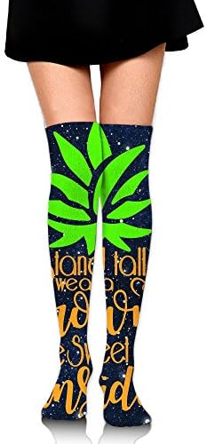 WRE8577 Women's Knee High Sport Long Sock Pineapple Stand Tall, Wear A Crown, Be Sweet On The Inside For Soccer Sport Long Stockings