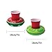 Miraclekoo Inflatable Pool Party Drink Floats Cup Holders Coasters Swimming Drink Holder - Fruits, Donuts, Flamingo , Palm (Set of 7)