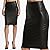 TheMogan Faux Leather High Waisted Bodycon Knee Length Fitted Pencil Skirt