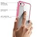 SUPCASE Unicorn Beetle Style Case for iPhone SE 3 (2022), iPhone SE 2020, iPhone 7, iPhone 8, Premium Hybrid Protective Clear Case (Pink)