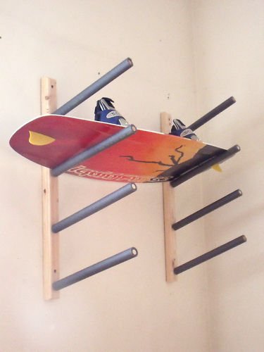 Wakeboard Surfboard Wall Rack Mount - Holds 4 Boards - Thumbnail 2
