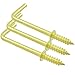 Shells 20PCS Gold Color Copper Plated Metal Right-Angle Hooks 7 Shape Screw Hooks Self-Tapping Screws Hooks L Shape Hooks 2.16 Inches 1+1/2#