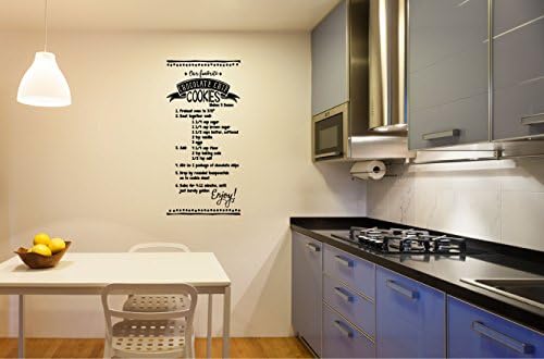Chocolate Chip Cookie Recipe Vinyl Wall Decal Sticker Graphic