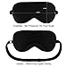 FitsT4 Natural Silk Sleep Mask Blindfold, Silk Eye Pillow with Adjustable Strap Super-Smooth Soft Eye Mask for Woman Man Eyes Sleeping, Travel Nap, Shift Work, Naps, Night Blindfold Blackthumb 4