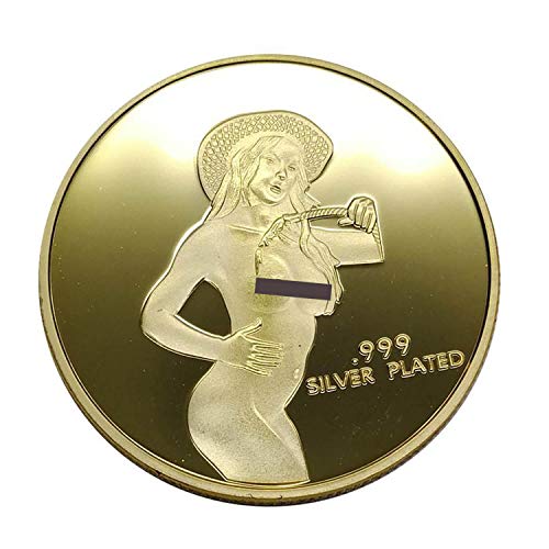 Sexy Stripper Pin Up Good Luck Challenge Coin - Gift for Men, Jewelry Quality