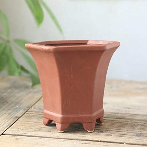 Amazon Co Jp 赤い粘土通気性の植木鉢セラミック多肉植物植物鍋花瓶盆栽プランターフラワーコンテナリビングルームバルコニーの家の装飾 色 9 2x9cm ホーム キッチン