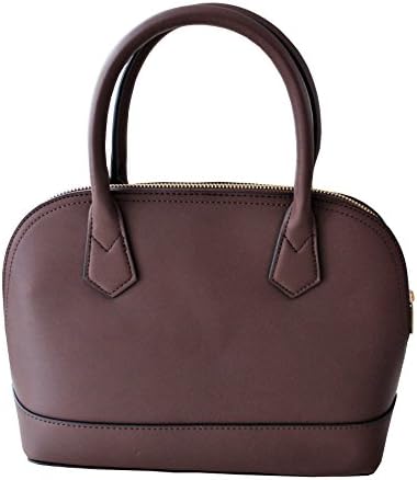 Satchel Handbag | Top Handle | Zipper Closure (Chocolate)