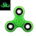 Tri Fidget Hand Spinner - fidget work Ultra Fast Bearings - Finger Toy, Great Gift (GLOW-BLK)