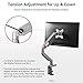 IMtKotW Single Arm Monitor Desk Mount Stand, Height Adjustable Full Motion Monitor Arm with Mechanical Spring Fits 17
