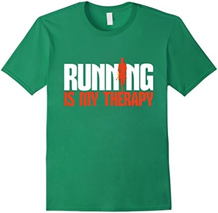 Men's RUNNING IS MY THERAPY  t-shirt 2XL Kelly Green