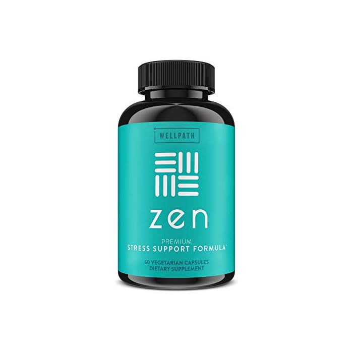 WellPath Zen Stress Relief Supplement - Calm Mood, Stress & Energy Support | Ashwagandha Root, Rhodiola Rosea, Lemon…