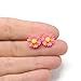 Pretty Smart Daisy Earrings Metal Free Plastic Post Earrings for Sensitive Ears 11mm (Pink)