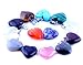 Heart Pendants 20pcs Small Love 0.63inch Charms Crystal Heading Chakra Stone Pendants for Necklace Earring Jewelry Making