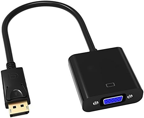 DP to VGA, Lvgoo Gold Plated DisplayPort DP to VGA Male to Female HDTV Converter Adapter for Macbook/PC/Laptop-Black