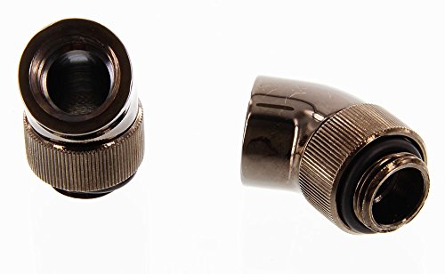 EK-AF Angled 45° G1/4 Rotary - Black Nickel 2 PACK