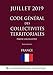 Code général des collectivités territoriales (Partie législative) (France) (Juillet 2019) Non annoté (French Edition) by