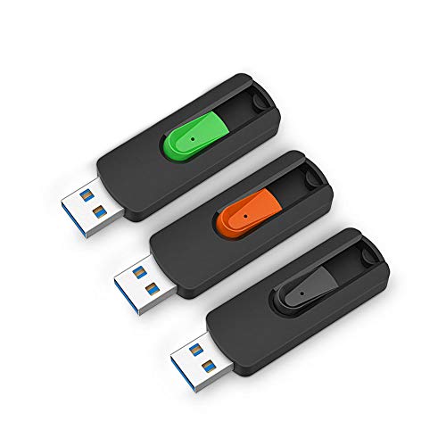 KEXIN 3 Stück 32GB USB Stick Speicherstick Rotate Metall Mehrfarbig Mehrfarbig High Speed USB 3.0 USB-Flash-Laufwerk…