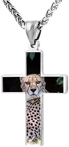 Cool Patriotic Cross Animals Cheetah Religious Lord's Zinc Jewelry Pendant Necklace