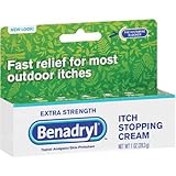 Benadryl Extra Strength Itch Stopping Cream with Histamine Blocker, Anti-Itch Topical Analgesic and Skin Protectant for Relief from Insect Bites and Most Outdoor Itches, 1 oz
