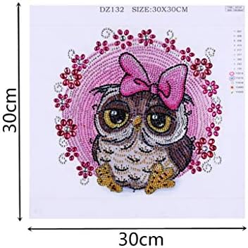 Askong 5D DIY Diamond Painting Kit Various shapes Round Drill Crystal Rhinestone Arts Craft Canvas Supply for Home Wall Decor Embroidery Cross Stitch Paintings (owl,11.8*15.7 in)