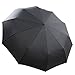 RabTig Umbrella Windproof-10 Fiberglass Ribs Travel Umbrella-Auto Open &Close 210T Canopy Compact Umbrella-Durable and Stylish Umbrella Black¡­