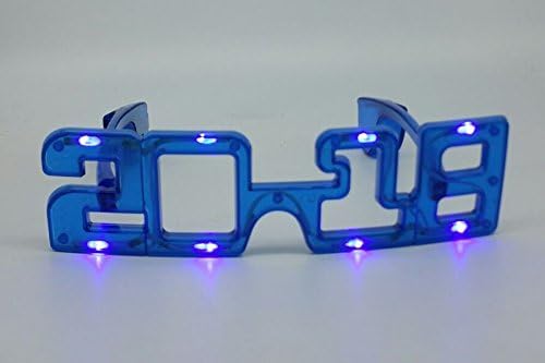 2018 Led Light Up Flashing Glasses For Graduation, Class of 2018, Holidays, Birthdays, Celebrations and Parties (Blue, 2 Pack)