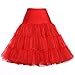 GRACE KARIN Vintage Womens 50s Tutu Skirt Petticoat Red Size XL
