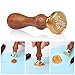 WOWOSS Wax Seal Stamp Set, 6 Pieces Sealing Wax Stamps Copper Seals and 1 Piece Wooden Hilt, Vintage Classical Wax Stamp Kit for Holiday Decorations, Postcards, Invitations, Gift