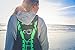 Live Infinitely Hydration Backpack with 2.0L TPU Leak Proof Water Bladder- 600D Polyester -Adjustable Padded Shoulder, Chest & Waist Straps- Silicon Bite Tip & Shut Off Valve- (Green Edges)