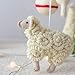 Jeeke Christmas Tree Ornament Felt Sheep Christmas Tree Decoration Christmas Ornaments (Beige, 14x12cm/5.5x4.7inch)