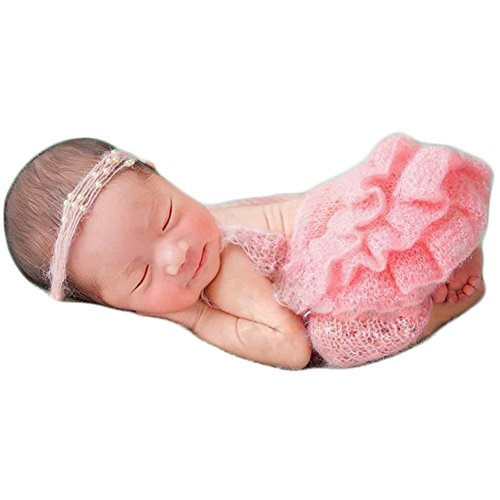 Baby Photography Props Boy Girl Photo Shoot Outfits Newborn Crochet Costume Infant Knitted Clothes Mohair Headdress Rompers