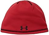 Under Armour Boys' ColdGear Reactor Elements Beanie, Red/Black, One Size