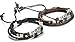 FIBO STEEL Leather Charm Bracelet for Men Braided Wrist Cuff, Adjustable 7.6-11 inches