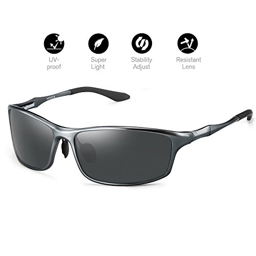 Sunglasses Men's Polarized UV400 protection Classic Retro Wayfarer lightweight Sunglasses