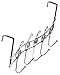 Southern Homewares Music Note Treble Clef Shape Over The Door Metal Rack, 5 Hanger Hooks Chrome Plated