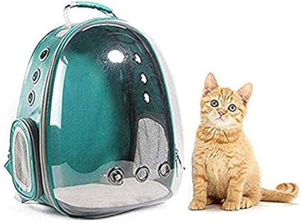 Dcola Sac à Dos Portable Pour Chat Chien Animal De Compagnie Sac De Transport à Roulettes Transparent Respirant Pour Voyage Randonnée Camping Sac De